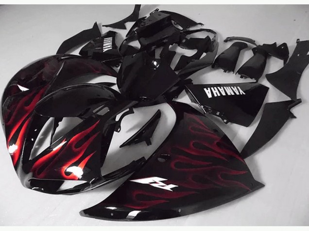 Yamaha R1 2012-2014 - Rouge Noir Flamme