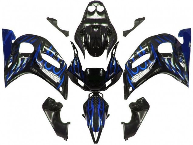 Yamaha R6 1998-2002 - Noir Bleu Flamme Yamaha R6 1998-2002 - Noir Bleu Flamme