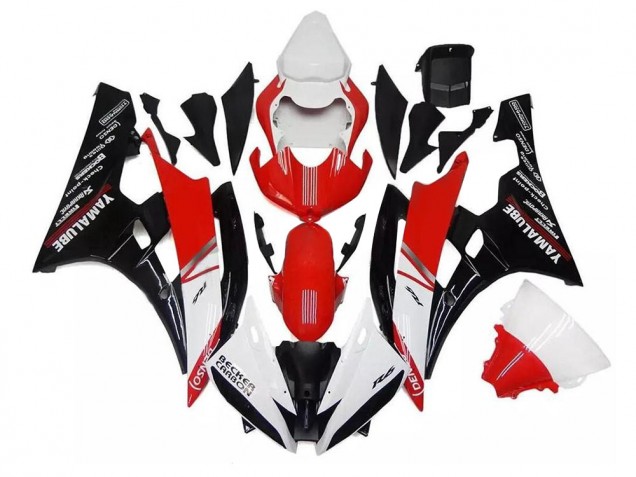 Yamaha R6 2006-2007 - Blanc Rouge Noir Yamaha R6 2006-2007 - Blanc Rouge Noir