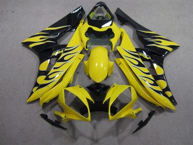 Yamaha R6 2006-2007 - Jaune Noir Flamme