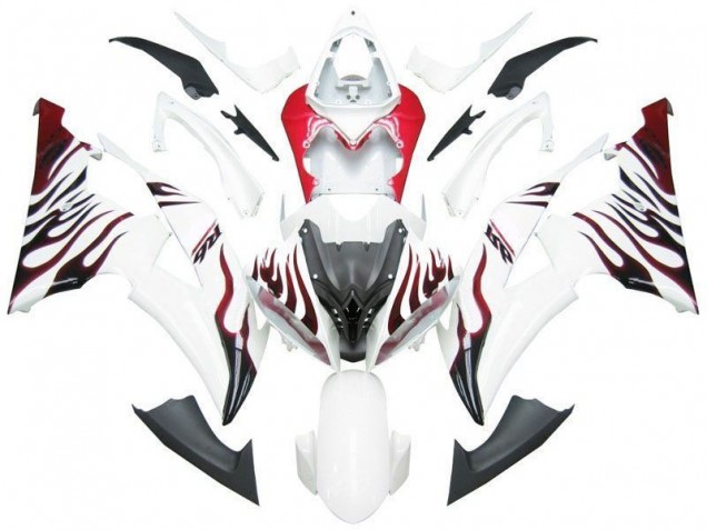 Yamaha R6 2008-2016 - Blanc Rouge Flamme R6 Yamaha R6 2008-2016 - Blanc Rouge Flamme R6