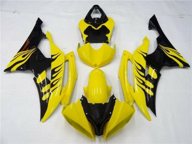 Yamaha R6 2008-2016 - Jaune Noir Yamaha R6 2008-2016 - Jaune Noir