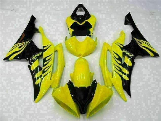 Yamaha R6 2008-2016 - Jaune Noir Yamaha R6 2008-2016 - Jaune Noir