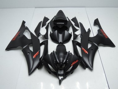 Yamaha R6 2008-2016 - Noir Mat Rouge Décalque