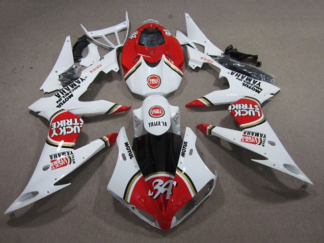 Yamaha R6 2008-2016 - Rouge Blanc Lucky Strike Yamaha R6 2008-2016 - Rouge Blanc Lucky Strike